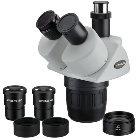 Amscope 10X-60X Super Widefield Stereo Trinocular Microscope Head SW13TZ